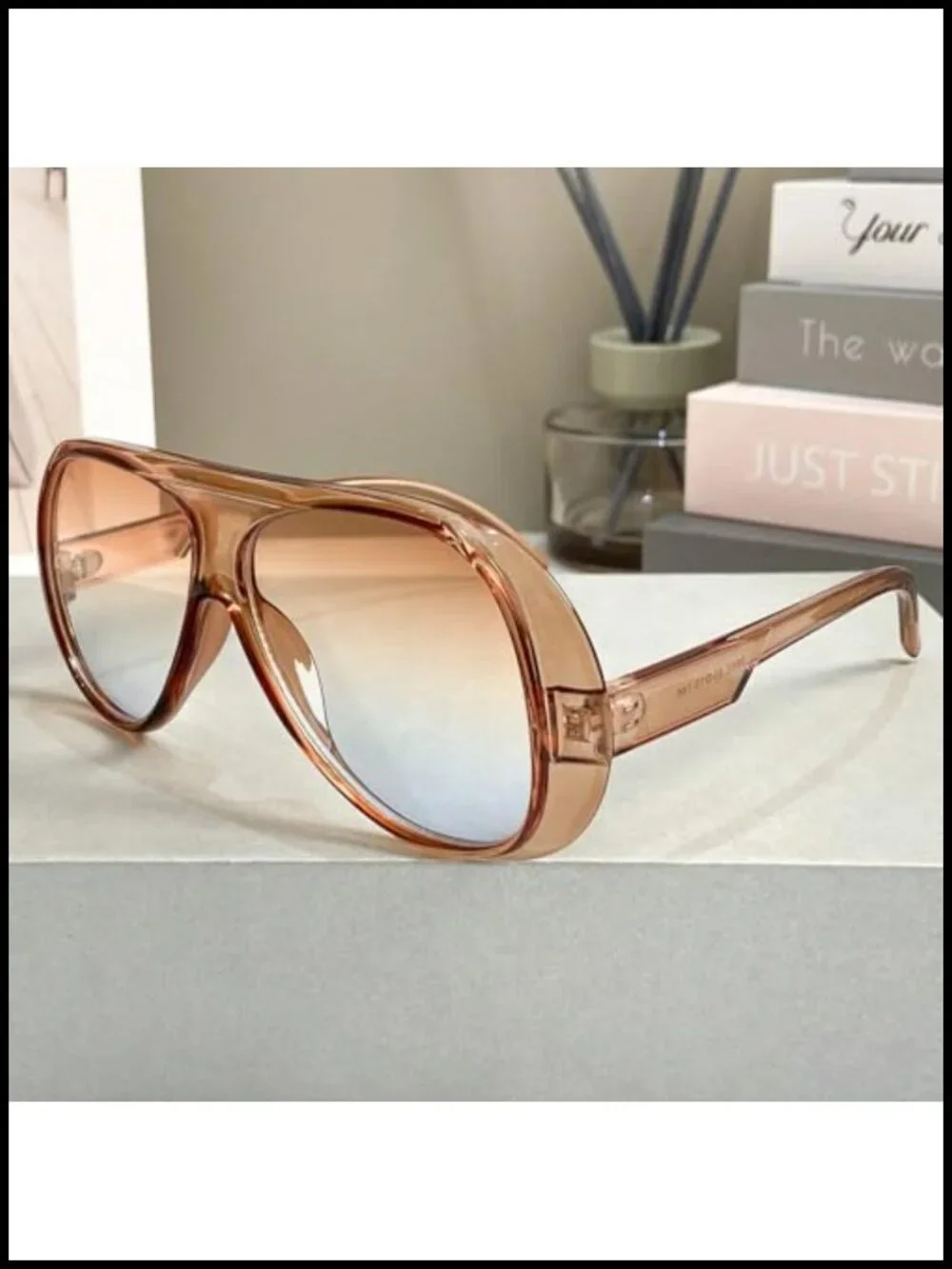 Retro Oversized Square Aviator Sunglasses UV400 Protection for Driving